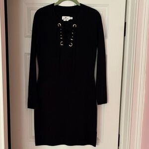 Vineyard Vines Black Dress with Gold Details